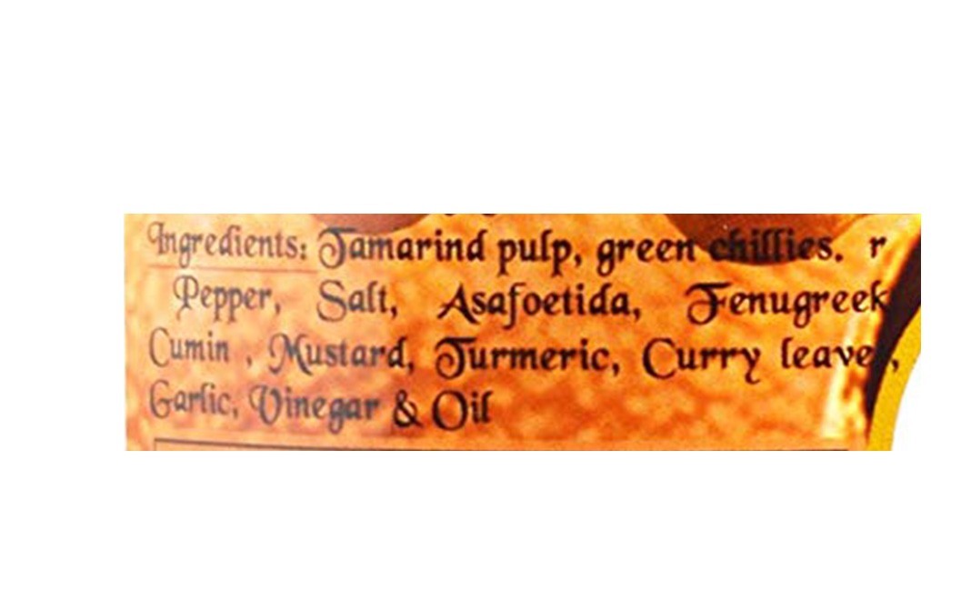 Authentic Granny's Recipes Tamarind Chilli Pickles    Jar  500 grams